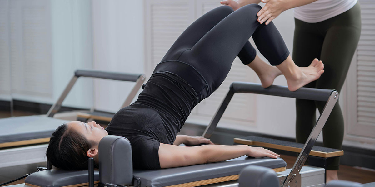 Woman doing pilates